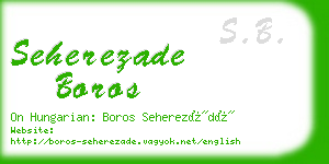 seherezade boros business card